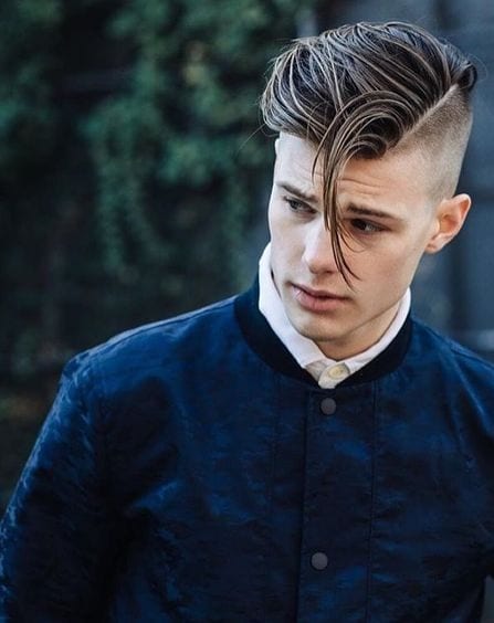 best side shaved side part