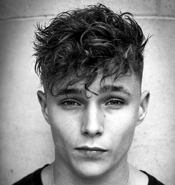 faded messy hair styles for men