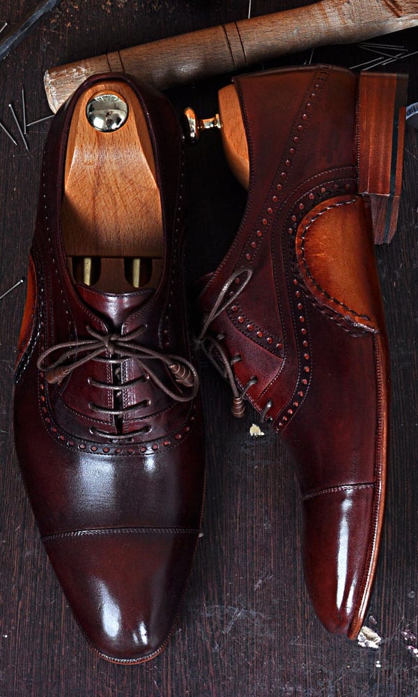 Tanned Calfskin Handmade Welted Leather Core Luxury Shoe Tanned Calfskin Handmade Welted Leather Core Luxury Shoe