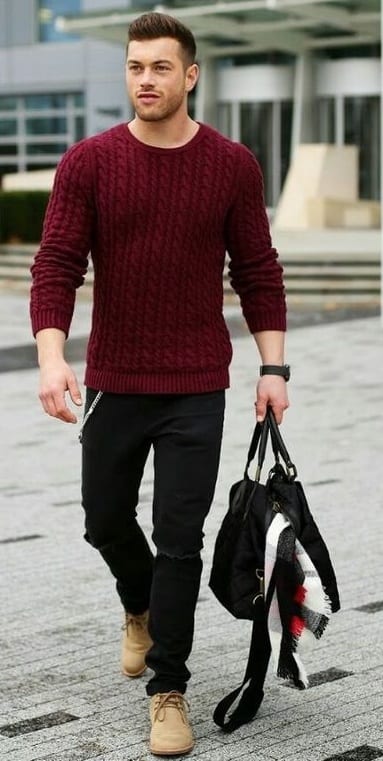 burgundy autumn outfit
