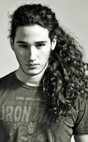 long curly ponytail