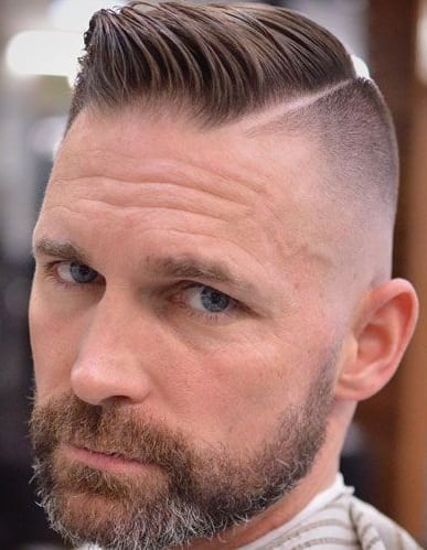 side shaved side part