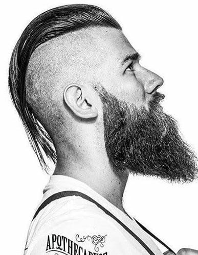 slick back long hair undercut