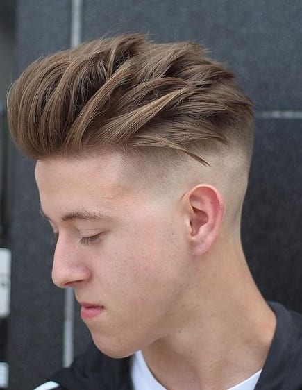 wavy undercut pompadour