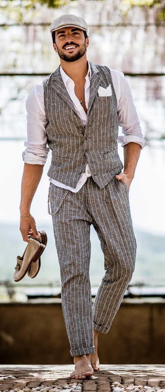 men's triangle body type outfit