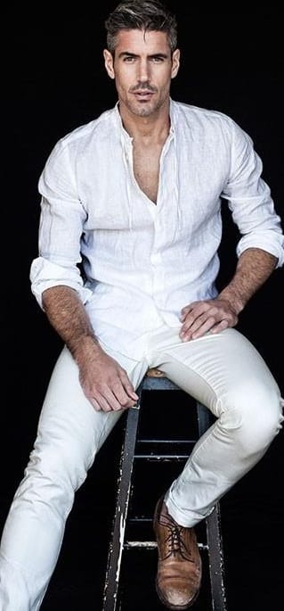 white denim for men's