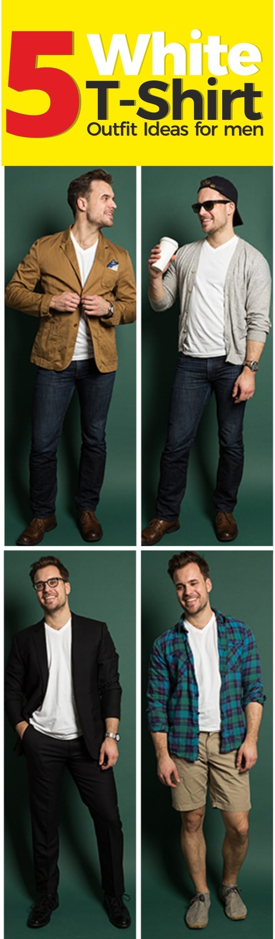5 white tshirt outfit ideas for men 5 white tshirt outfit ideas for men