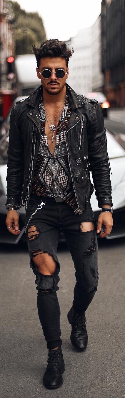 Street Style Printed Shirt Outfit Ideas For Men