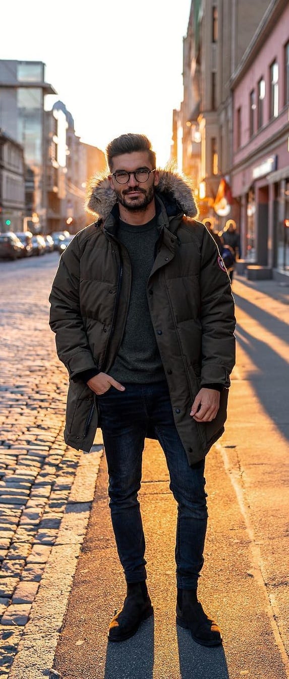 Stylish Puffer Jacket Outfit Ideas For Men