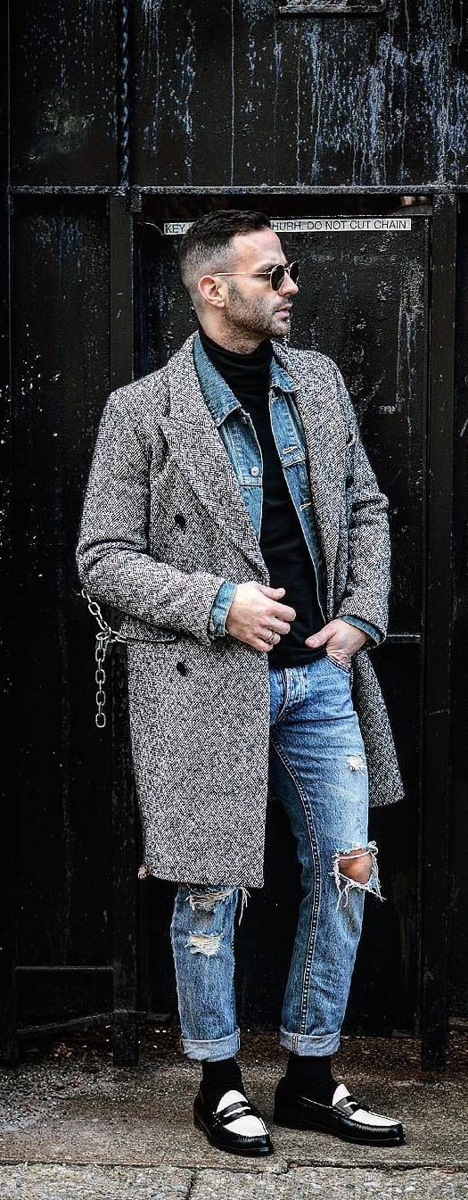 Fashionable Denim On Denim Outfit Ideas For Men