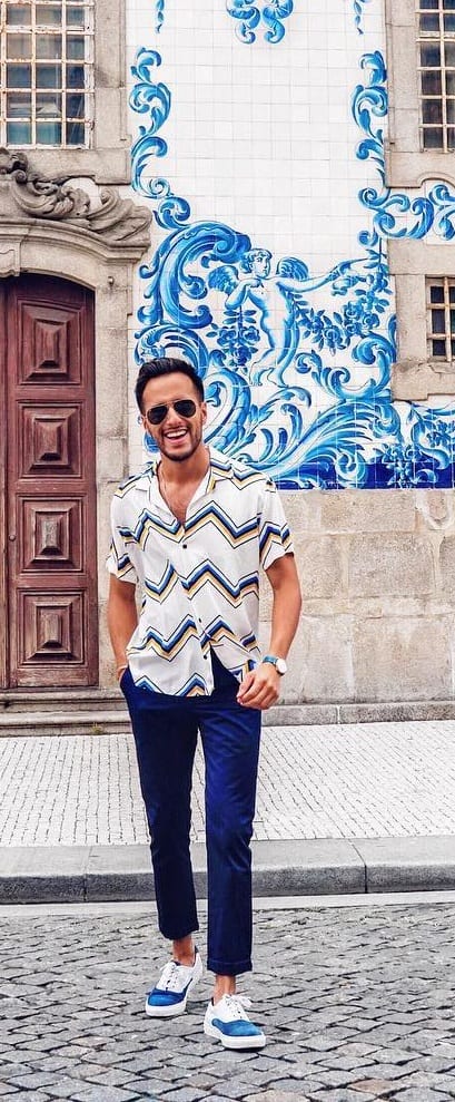 Short Sleeve Printed Shirt For Men 2019