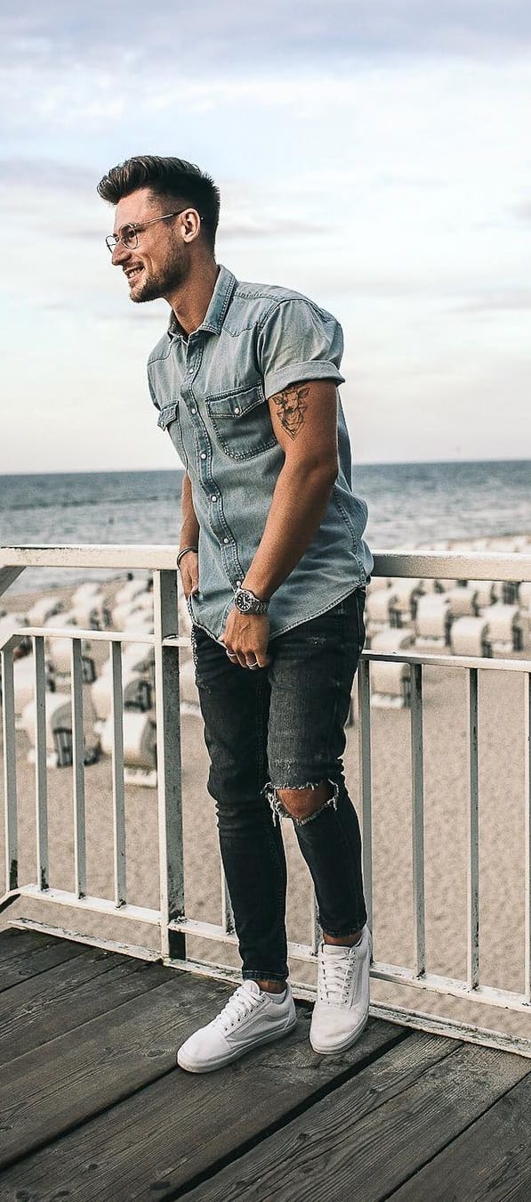 Trendy Summer Denim Looks For Men In 2019
