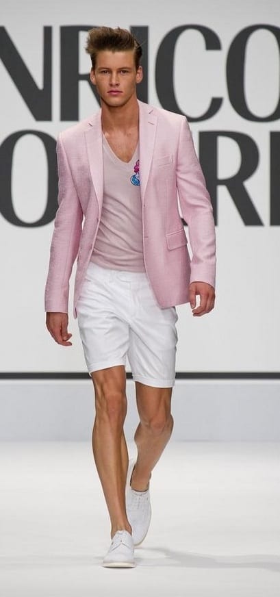 Baby Pink Blazer and Tshirt with White Shorts Baby Pink Blazer and Tshirt with White Shorts