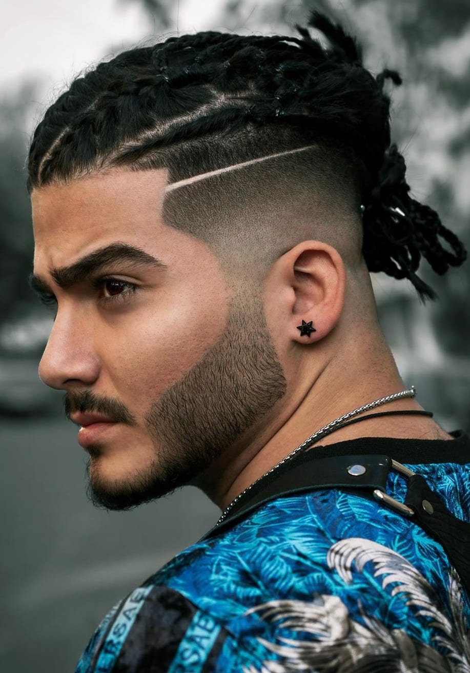 Fade and Braid Mens Haircut 2020
