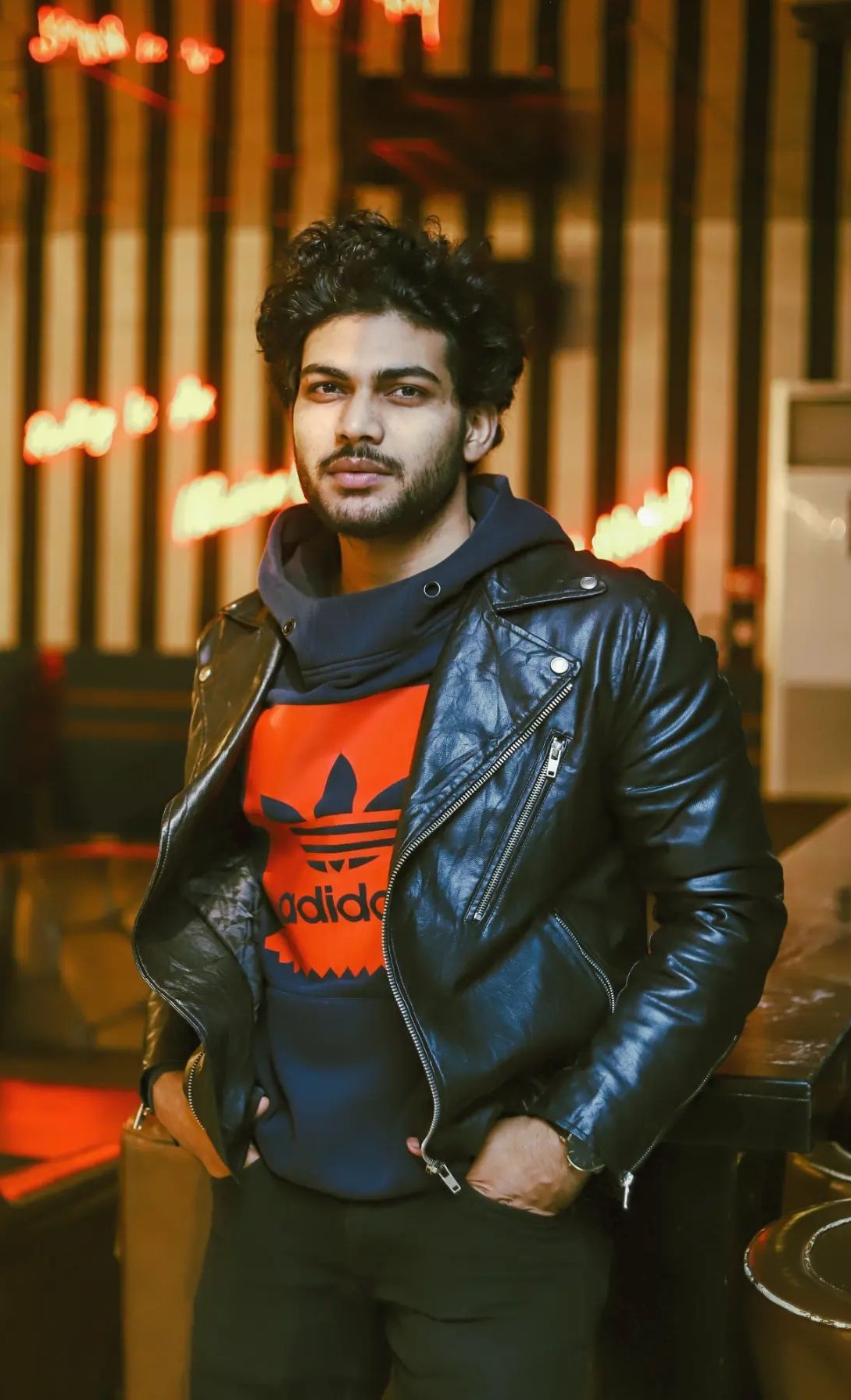 Leather Jacket Winter Layering