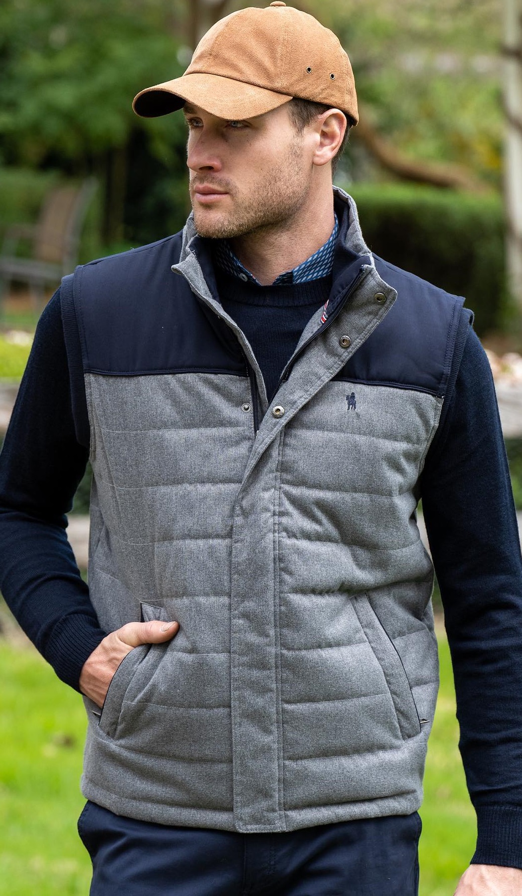 sleeveless waist coat Layering