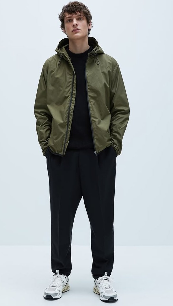 Bomber Jacket With Black Tracks
