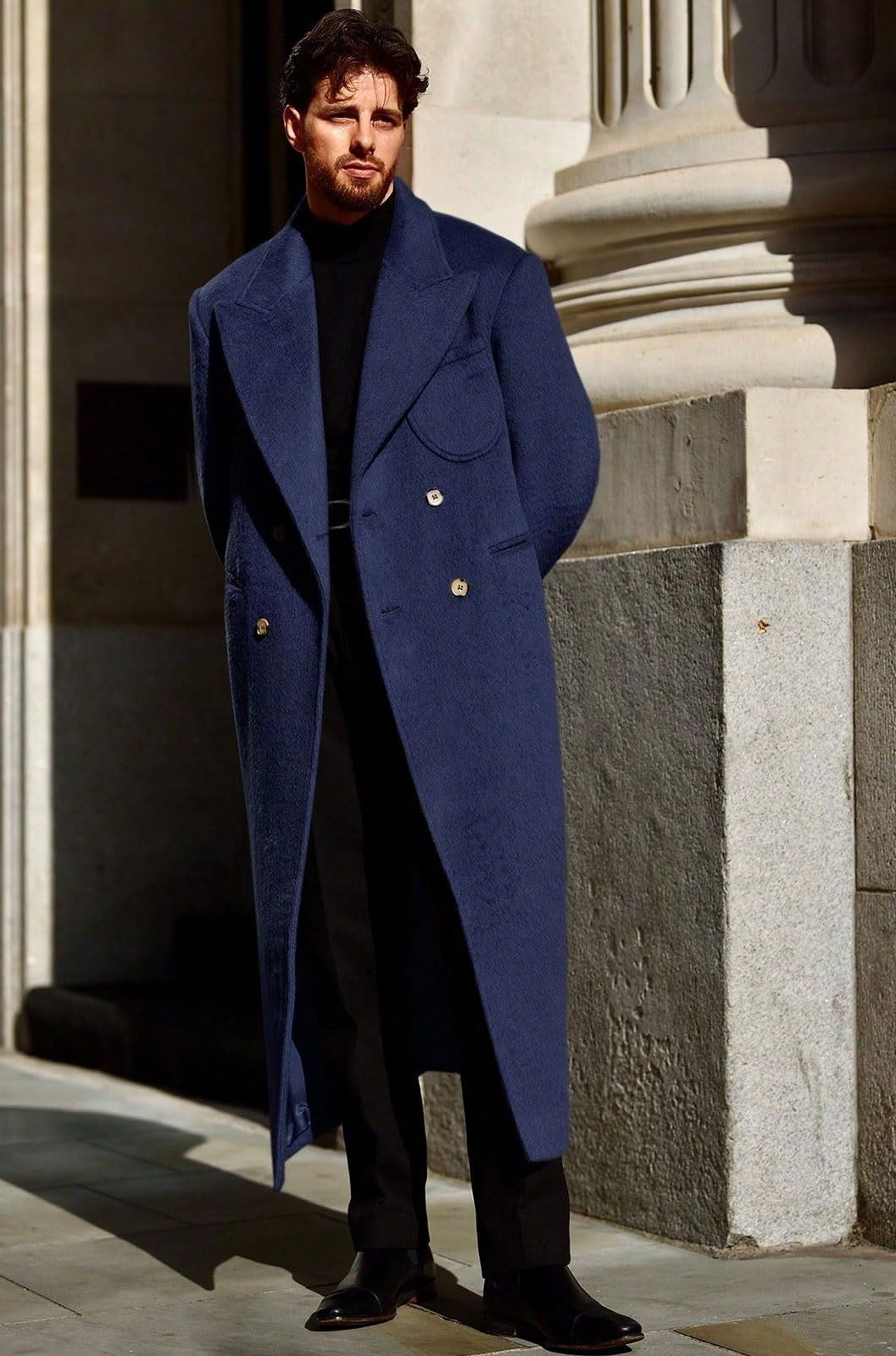 Classic Winter Wool Blend Pea Coat