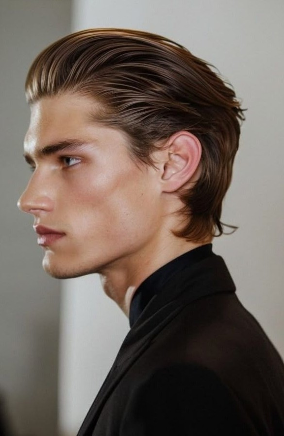 Long Slick Back Hairstyle